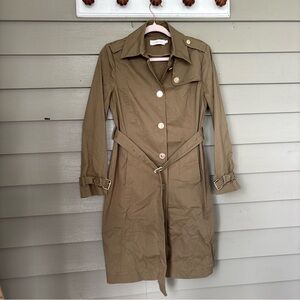 Tory Burch Green Trench Coat size 4